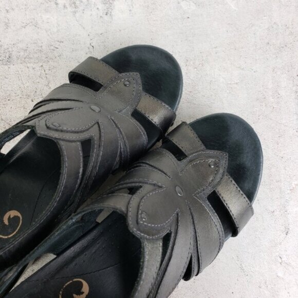 DANSKO Metallic Leather Clogs Sandal size 38 Comfort Shoes Studs - Picture 5 of 11